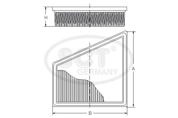 SCT GERMANY Gaisa filtrs SB 2270